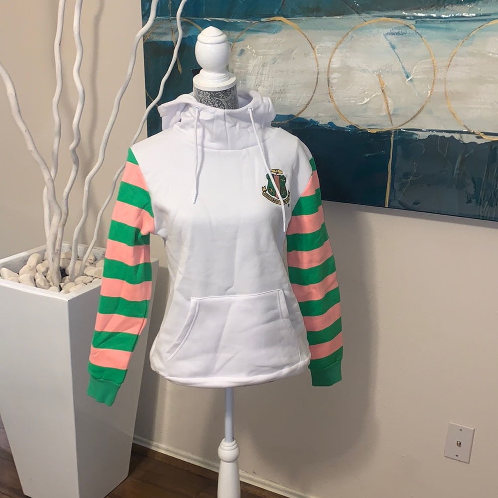 Alpha Kappa Alpha hoodie and matching cap